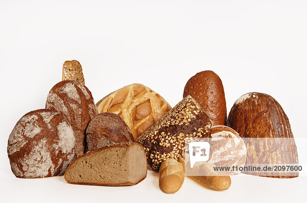 Verschiedene Brotsorten  Nahaufnahme