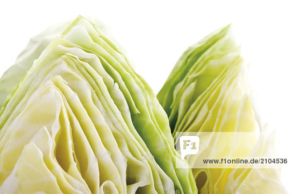 Leaves of pointed cabbage  detail