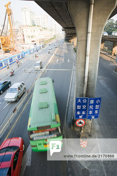 China  traffic under overpass