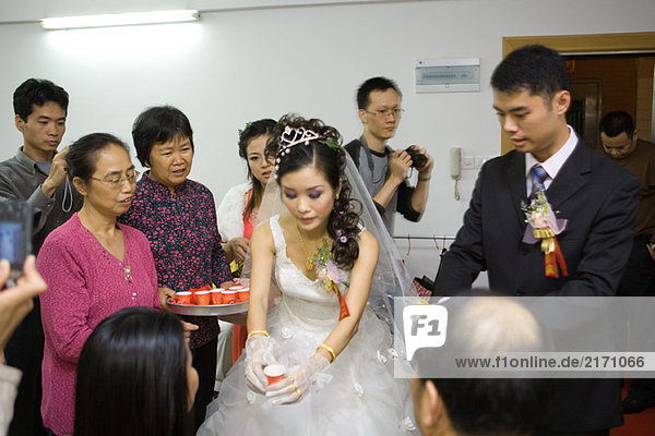 Chinesische Hochzeitstee Zeremonie