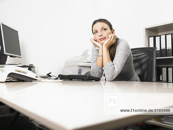 Businesswoman at her desk