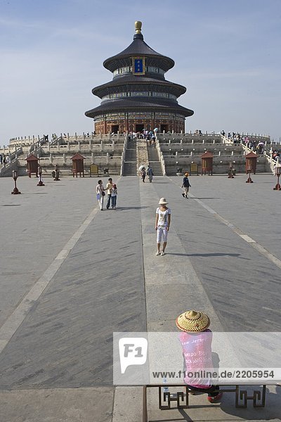 Gruppe von Touristen am Pagode  Temple Of Heaven  Beijing  China