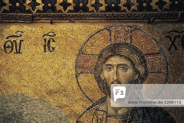 Mosaik-Fliesen mit Jesus an Wand