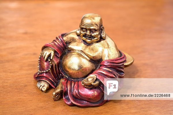 Nahaufnahme figürchen lachen Buddha