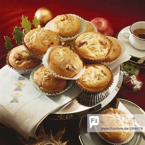 Dattel-Apfel-Muffins zu Weihnachten