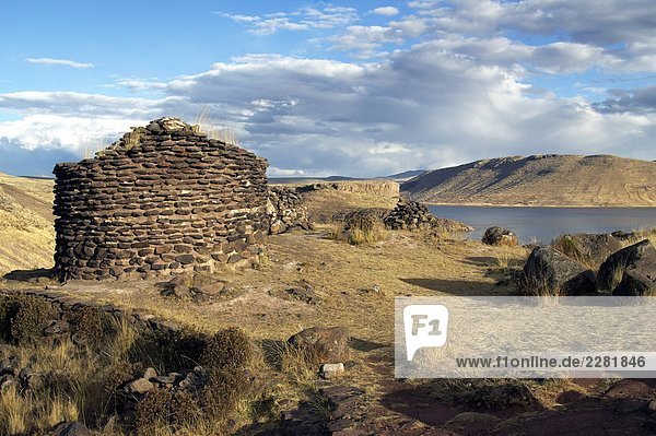 Peru  Südamerika  Titicaca See  Sillustani Nekropolis