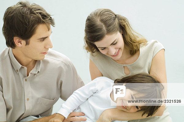 Young parents with little boy