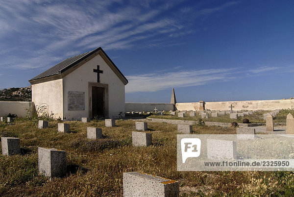 Frankreich  Insel Korsika  Lavezzi Insel  Alter Friedhof