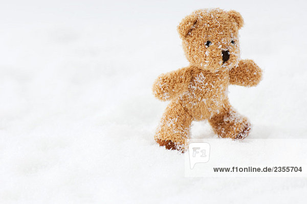 Teddybär im Schnee