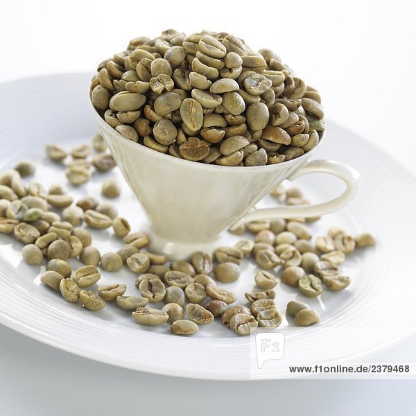 Nahaufnahme Schale Kaffee Bohnen auf Platte