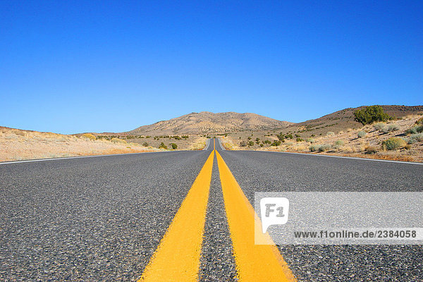 Straßenlauf durch Landschaft  Nevada  USA