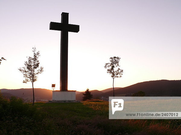 Silhouette der cross War Memorial  Baden-Württemberg  Deutschland