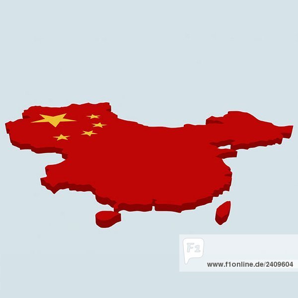 Chinesische Karte in Form von Porzellan
