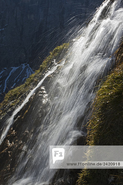 Österreich  Tirol  Karwendel  Wasserfall  Nahaufnahme