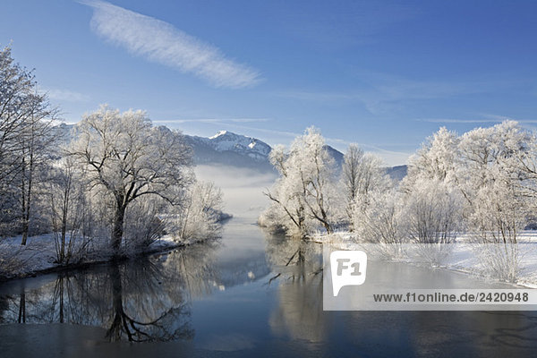 Deutschland  Bayern  Murnau  Winterlandschaft