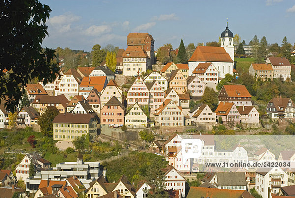 Deutschland Schwarzwald Altensteig Stadtbild
