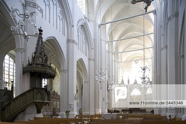 Innere der Kirche  Kathedrale St. Nikolai  Greifswald  Mecklenburg-Vorpommern Deutschland