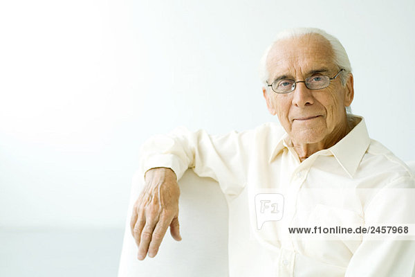 Senior man smiling at camera  portrait
