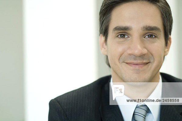 Businessman smiling at camera  portrait