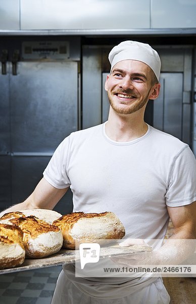 A baker in a bakery Sweden.
