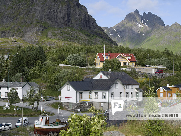 In der Nähe von Bergen  Moskenesoya  Lofoten  Fylke Nordland  Norwegen