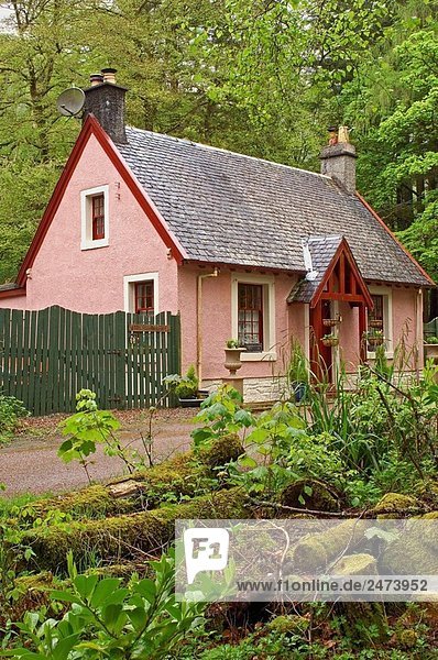 Großbritannien klein Wald Lodge Landhaus Argyll Schottland
