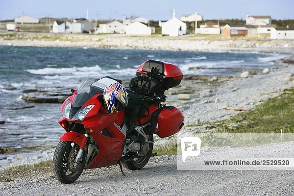 Hintergrund Dorf Motorrad Neufundland Cape Bonavista Bucht