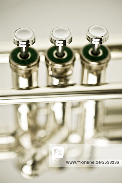 Close up of Trumpet Keys
