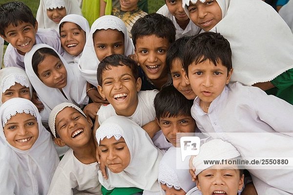 Muslimische Kinder habend Spaß fotografieren  Jodhpur  Rajasthan  Indien