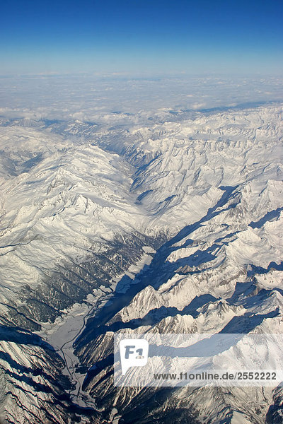 Luftbild von Bergen