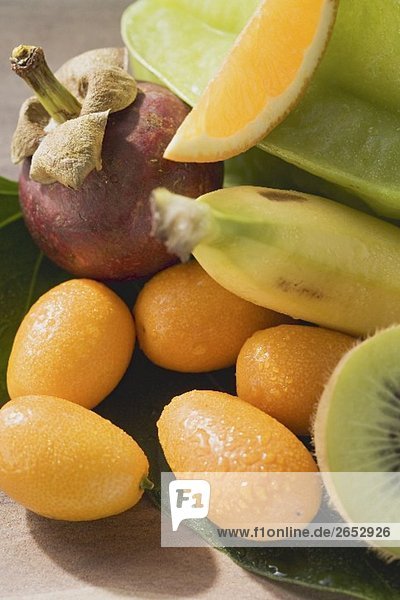 Exotische Früchte und Zitrusfrüchte