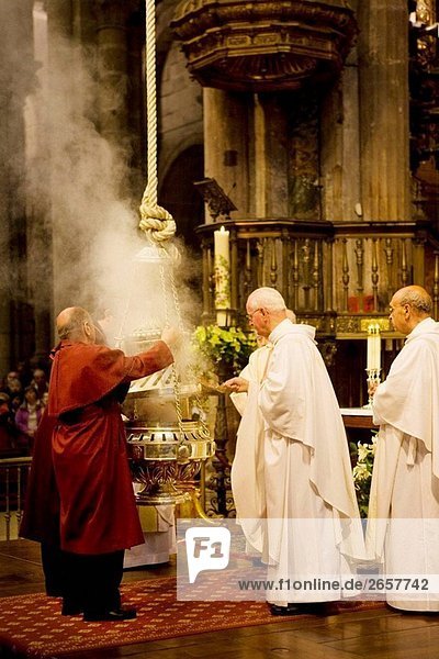 ´Botafumeiro´ berühmten Weihrauchfass gefunden in der Kathedrale Santiago De Compostela. La Coruña Provinz Galicien Spanien