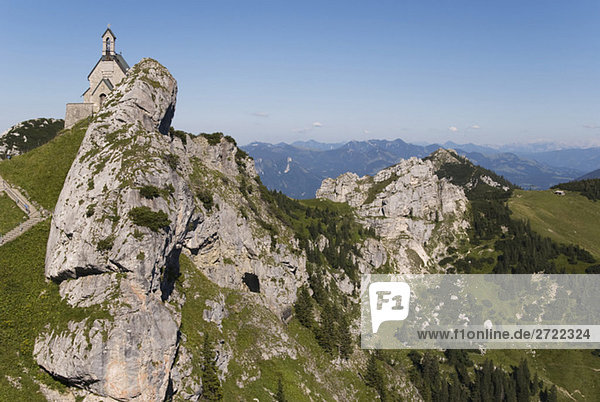 Germany  Bavaria  Wendelstein with chapel