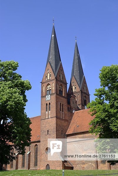 Fassade der Kirche  Neuruppin  Brandenburg  Deutschland