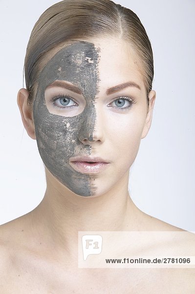 woman wearing a face mask  portrait