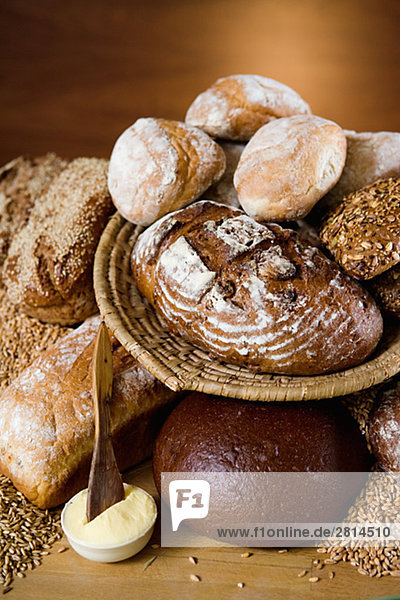 Brot samenkorn weizen Hafer und Butter Schweden.