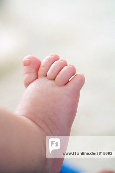 Baby foot close-up.