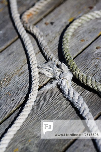 Rope on a jetty Sweden.