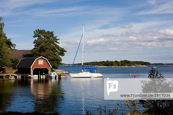 Segelboot in Stockholmer Schären Schweden.