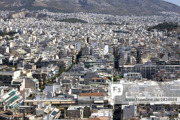 Athen Hauptstadt Großstadt Ansicht Luftbild Fernsehantenne Griechenland
