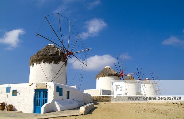 Wind mills  Mykonos  greece