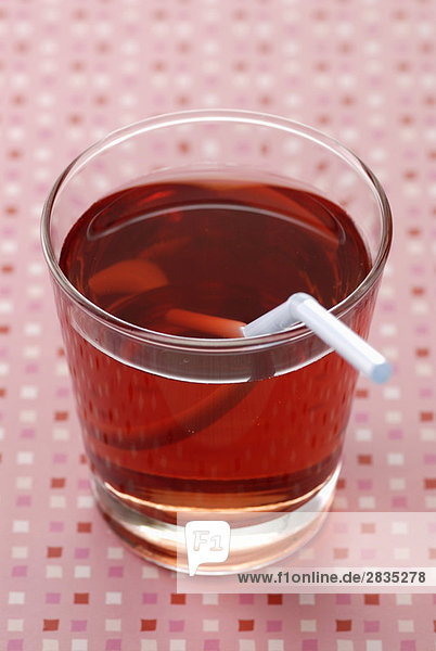 Glas Erdbeere Sirup