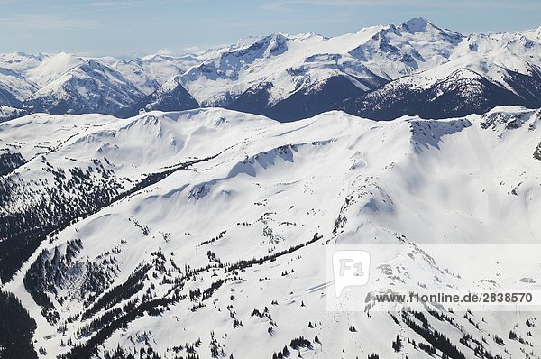 Aerial Whistler Mountain alpine und Sub-alpine  British Columbia  Kanada.