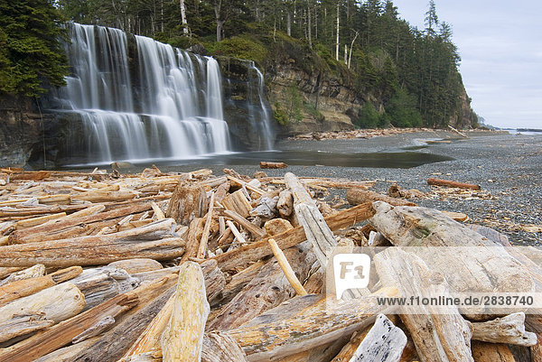 Tsusiat Falls  West Coast Trail  Pacific Rim National Park  Vancouver Island  british columbia  canada.