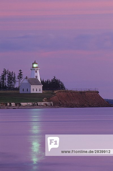 Sonnenuntergang Leuchtturm Insel Ländliches Motiv ländliche Motive Kanada Prince Edward Island