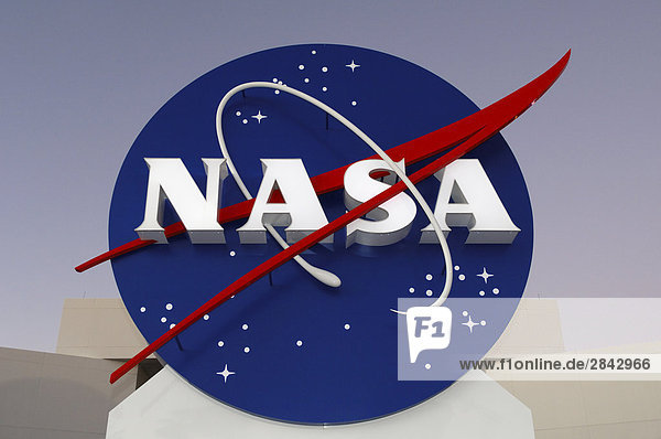 NASA sign at Kennedy Space Center  Florida  USA