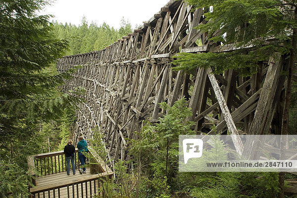 Kinsol trestle  part of the Trans Canada Trail  Vancouver island  British Columbia  Canada.