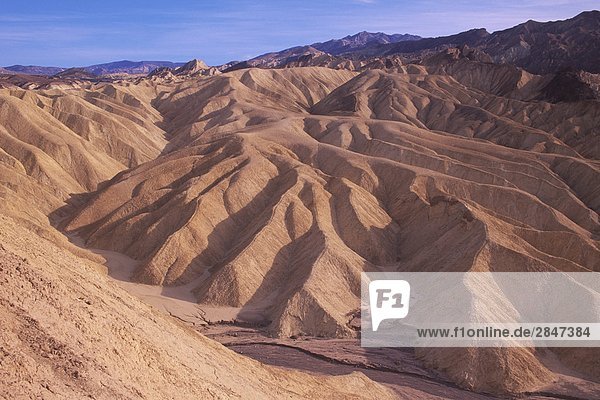 USA  California  Death Valley National Monument  Zabriske Point  Erosion Muster in Sandstein