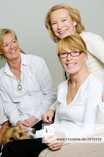 Portrait von drei lächelnd mündig Schweden.