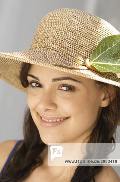 Portrait of a woman wearing hat